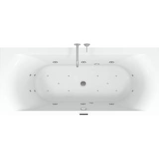 👉 Ligbad Riho Lima Easypool 190x90cm met whirlpool systeem LED verlichting, 6+4+2 hydro en 10 aero jets 7434217833800