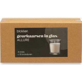 👉 Geurkaars glas transparant Blokker Geurkaarsen Mini Allure - S/8 8718827242320