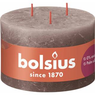 👉 Bolsius shine rustiekkaars 90/140 rustic taupe