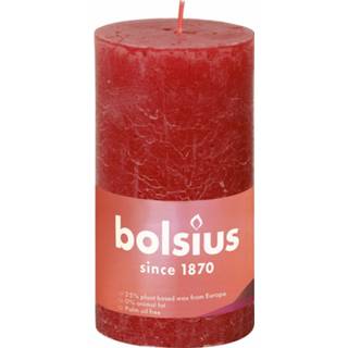 👉 Rood Bolsius shine rustiekkaars 130/68 delicate red 8717847146649