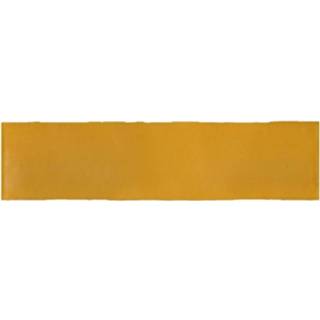 👉 Wandtegel geel Terre d'Azur Gerona visgraat 7.5x30cm Honey Yellow mat 7434213038018