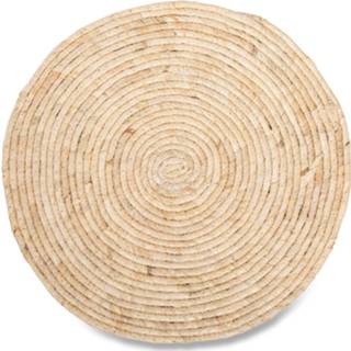 👉 Placemat riet beige Blokker - ø38 Cm 8718827244423