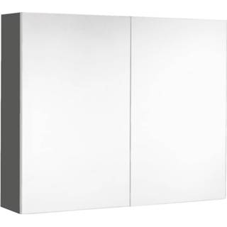 👉 Spiegelkast grijs Allibert Look Stopcontact VDE 80x65x18 cm Mat Onyx 3588560349854