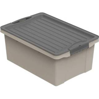 👉 Taupe Rotho Stapelbox A4, 13l Compact 7610859219688