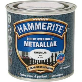 Metaalverf wit Hammerite Hamerslag H110 250ml 5011867009445