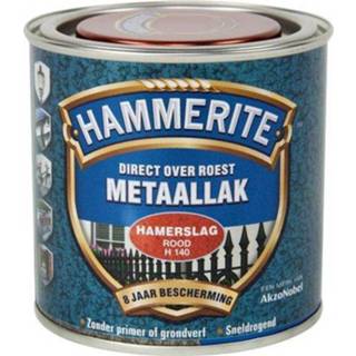 👉 Metaalverf rood Hammerite Hamerslag H140 250ml 5011867009513