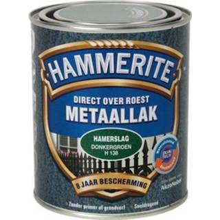 👉 Metaalverf groen donkergroen Hammerite Hamerslag H138 750ml 5011867009490