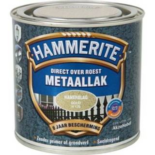 Metaalverf goud Hammerite Hamerslag H170 250ml 5011867009544