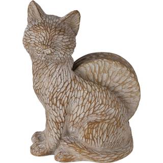 👉 Onderzetter bruin Clayre & Eef Onderzetters Voor Glazen (Set 4) Vos 14*9*19 Cm 8717459787773