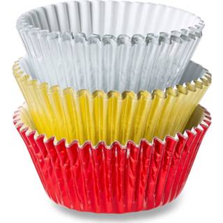 👉 Cupcakevormpje rood goud zilver Blokker Kerst Cupcakevormpjes - 75st 8718827254606