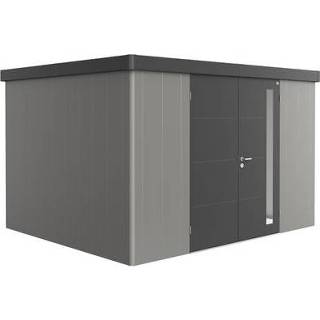 👉 Tuinhuisje Biohort tuinhuis Neo 3D 2.3 dubbele deur kwartsgrijze metallic structuur 348x292x222cm 9003414890534