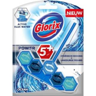 👉 Houten blok blauw Glorix Wc Water Ocean 8710447467565