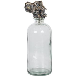 👉 Flessenstop transparant glas Clayre & Eef Fles Met Ø10*33 Cm / 8717459742048