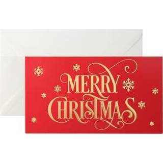 👉 Envelop rood active 5 Sets Kerst Driedimensionale Thanksgiving Blessing Holiday Greeting Card met (Snowflake Red)