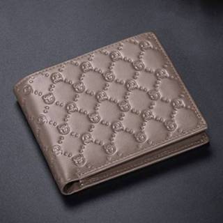 👉 Portemonnee grijs leer cowhide active mannen Buff Captain 0204 Horizontale en Verticale First-Layer Anti-Diefstal Borstel Kaart Klem, Kleur: Luxe (horizontaal)