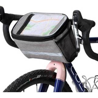 👉 Mountainbike grijs active Sahoo 11002-SA Fietshoofdtas Fiets voorhandgreep Tas ingebouwde aluminiumfolie kan warm en koud (grijs)