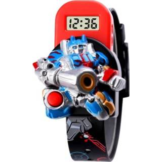 Digitale display zwart active kinderen SKMEI 1750 driedimensionale cartoon robot led elektronische horloge voor (zwart)