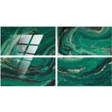 👉 Muursticker active 4 stks Crystal Film Wall Tile Sticker Imitatie Marmeren Patroon (DLS033)