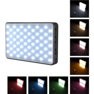 👉 Kleurenfilter zwart active PULUZ 2500K / 9000K 120 LED's Live Uitzending Video LED-lichtfotografie Schoonheid Selfie Vullicht met schakelbare 6 kleuren Filters (zwart)