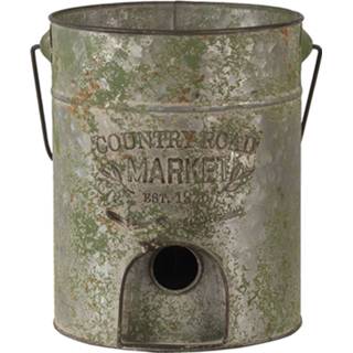 👉 Grijs metaal Clayre & Eef Plantenstandaard Binnen Ø 19*38 Cm Rond 8717459766433