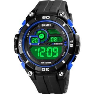 👉 Wekker blauw active mannen SKMEI 1756 Dual Time Countdown Sport Lichtgevend Elektronisch Horloge (blauw)