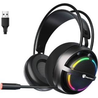 👉 Oortelefoon zwart active Pantsan PSH-100 USB Wired Gaming Headset met Microfoon, Kleur: 3,5 mm