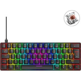 👉 Toetsenbord zwarte active ZiYou Lang T60 62-Key RGB Lichtgevend mechanisch bekabeld toetsenbord, kabellengte: 1,5 m (zwarte theeschacht)