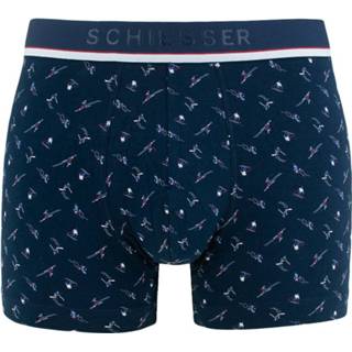 👉 Blauw rood m meerkleurig Schiesser 3P print shorts & 4007065947505