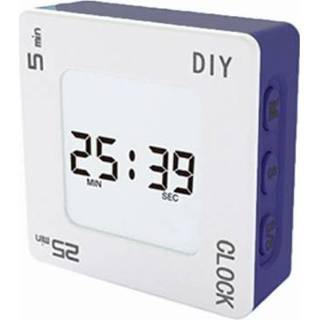 👉 Vliegtuig wit blauw active mannen Vibrerende DIY Timer Flip Alarm Time Management Timing Herinnering (wit donkerblauw vliegtuig)