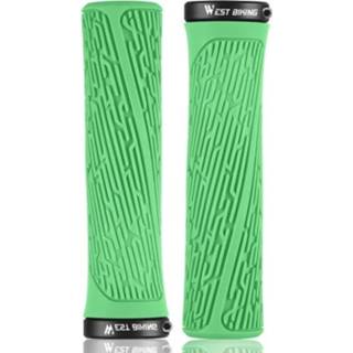 👉 Fiets groen antislip active 1 Paar West Fietsen YP0804061 Schokdemper Grip Mountainbike Rubberen stuurbedekking (gras groen)