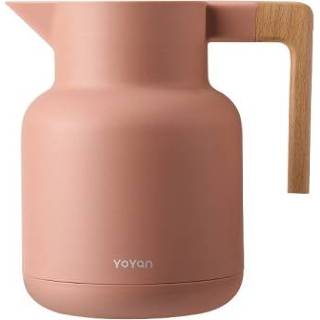 👉 Thermosfles roze active Yoyan glazen voering isolatie pot huishouden groot-capaciteit (roze)