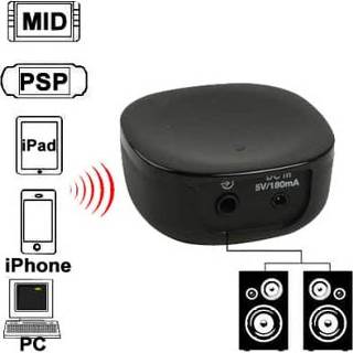 👉 Zwart active Mini Bluetooth muziekontvanger voor iPhone 4&4S / 3GS 3G iPad 3 2 Andere Bluetooth-telefoons&pc, afmeting: 46 x 20 mm (zwart)