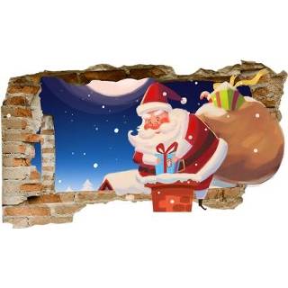 👉 Muursticker active 2 stks Santa Claus Geschenken door Moonlight 3D Kerstdecoratie (AFC8315)