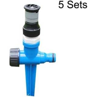 👉 Sprinkler donkergroen active 5 Sets (Sprinkler + Ground Plug) Green Lawn Irrigation 4 Punten Verstelbare Scattering