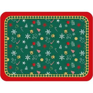 Eettafel active 2 stks Kerstmis geïsoleerde Matten Retro Western Placemats Creative Home Coasters Bowl Mats, Specificatie: 40 x 30cm (Lederen Kerst 4)