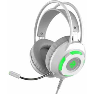 👉 Microfoon wit active Ajazz AX120 7.1-kanaals computerkop gemonteerde gaming-headset Luister- en onderscheidende positie Super Bass met (wit)