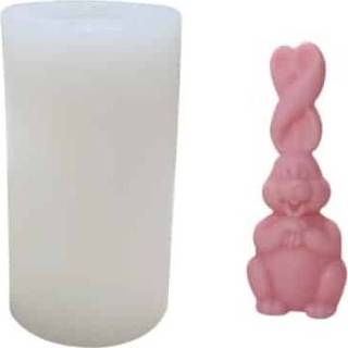 👉 Kaars siliconen active 2 stuks 3D-geurende Ornament Mold (Twist Rabbit)