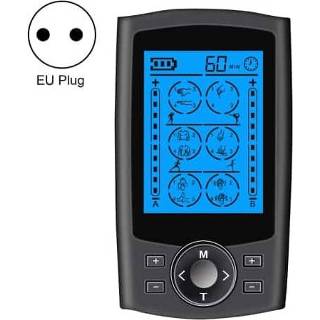 👉 Massager zwart active 24-MODE DIGITAL ELEKTRONISCHE PULSE MAXAGER INTELLIGENT HELE LICHAAM FYSIE THERAPIE MERIDIAN MASSAGER, SPECIFICATIE: EU-plug (zwart)