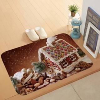 👉 Vloermat fluwelen active Kerstmis koraal vloermatten vakantie decoratie deurmatten, maat: 40x60cm (17)