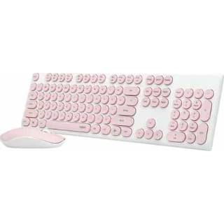 👉 Toetsenbord roze active Rapoo X260 Computer Office Game Silent Wireless Optical en Muis Set (Cute Pink)