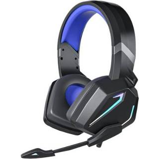Gaming PC zwart blauw active Soyo SY-G20 RGB Dual Streamer Computer Headset, Style: Lighting-versie (Black Blue)