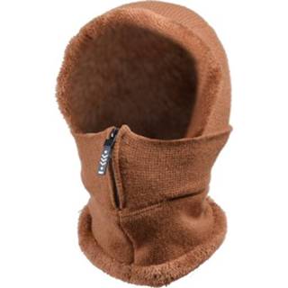 👉 Hoed fluwelen active Gebreide oorbescherming plus verdikking eendelige sjaal gezichtsmasker (karamel)