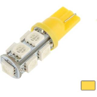 👉 Gloeilamp geel active T10 9 LED 5050 SMD autosignaal (geel)