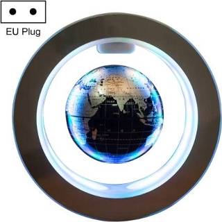 👉 Wereldbol zwart zilver active Woonkamer Desktop Decoraties Magnetische Levitatie met LED Licht, Plug Type: EU (Zilver Zwart)
