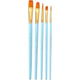 Olieverfschilderi nylon wol active Zhuting 2 Packs Art Olieverfschilderij Beginner Aquarel Haak Lijn Pen (5 stks / set Matblauw)