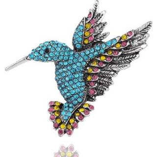👉 Broche blauwe diamant active 2 stks ingelegd bije vogel persoonlijkheid kleding pins sjaal gesp (blauwe diamant)