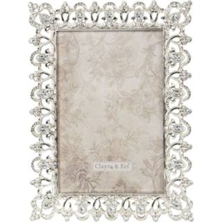 👉 Fotolijst zilverkleurig IJzer glas Clayre & Eef 11*2*17 Cm / 7*13 8717459725607