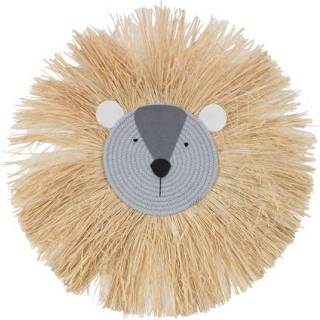 👉 Ornament stro active kinderen Handgemaakte geweven cartoon leeuw tijger woning muur opknoping ornamenten kamer kledingwinkel rekwisieten (SZ-M04)