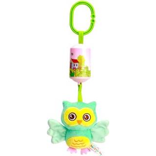 👉 Rammelaar active baby's Gelukkige aap bed bel 0-1 jaar oude baby speelgoed met bb apparaat auto hangen, kleur: uil B1