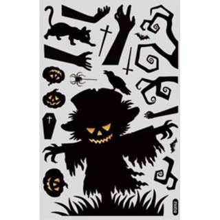👉 Muursticker active 10 stks Halloween decoratie Statische muurstickers (BQ052 Vogelverschrikker)